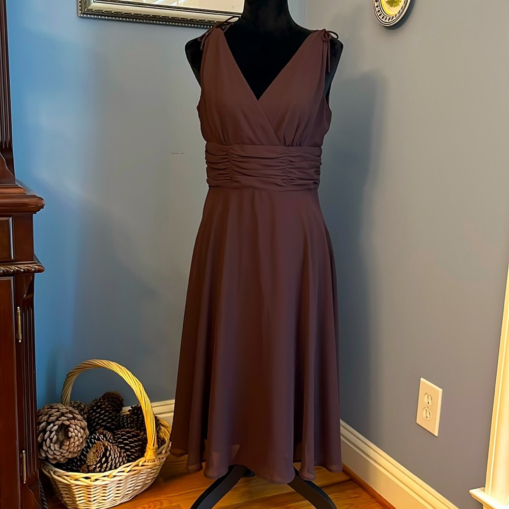 Grecian Style Crepe Drape Dress